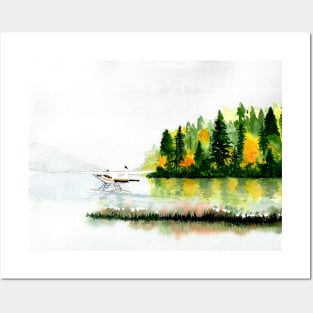 Float Plane in Fog, Pacific Northwest Posters and Art